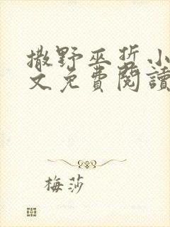撒野巫哲小说全文免费阅读无弹窗
