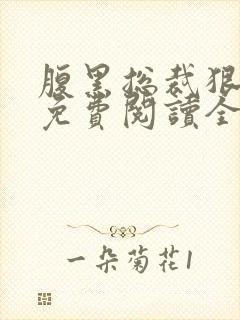腹黑总裁狠给力免费阅读全文