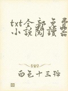 txt全部免费小说阅读器