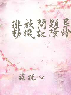 排放问题导致发动机故障灯亮