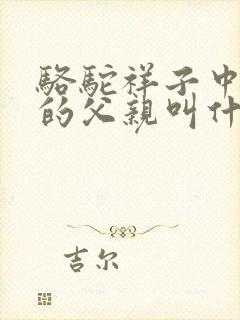 骆驼祥子中虎妞的父亲叫什么名字