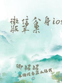 微信分身ios版苹果