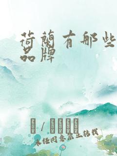 荷兰有那些奶粉品牌