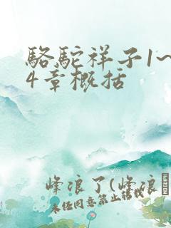 骆驼祥子1~24章概括