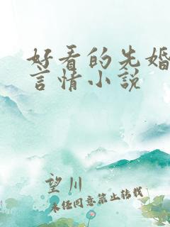 好看的先婚后爱言情小说