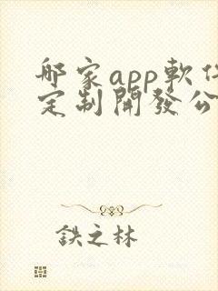 哪家app软件定制开发公司好