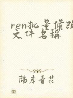 ren批量修改文件名称