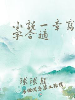 小说一章写多少字合适