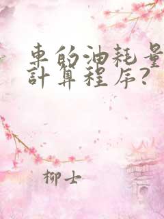 车的油耗量怎么计算程序?