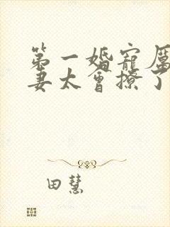 第一婚宠厉爷娇妻太会撩了