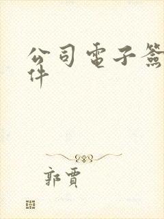 公司电子签名软件