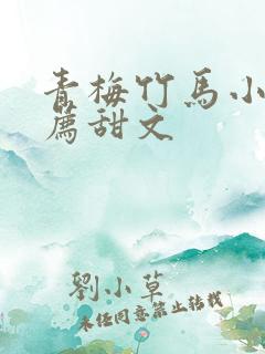 青梅竹马小说推荐甜文