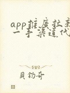 app推广拉新一手渠道代理