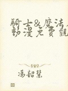 骑士&魔法在线动漫免费观看