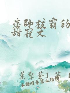 痞帅校霸的校园甜宠文