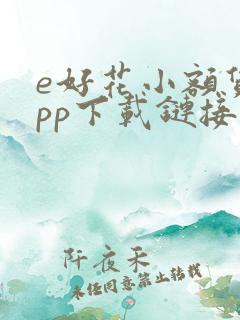 e好花小额贷app下载链接