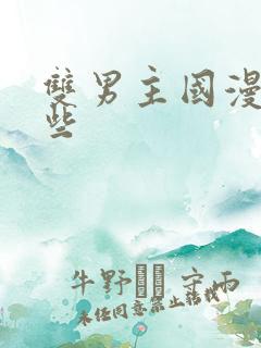 双男主国漫有哪些