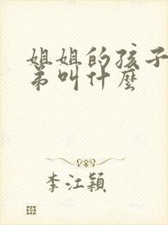 姐姐的孩子管弟弟叫什么