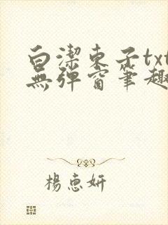 白洁东子txt无弹窗笔趣阁