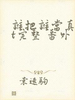 谁把谁当真txt完整 番外