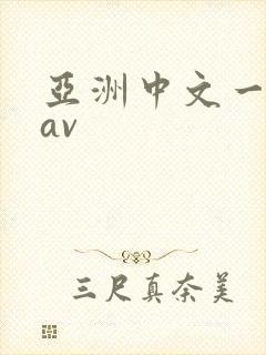 亚洲中文一区 av