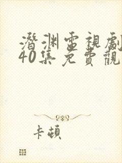 潜渊电视剧全集40集免费观看高清