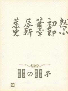 叶辰萧初然最新更新章节小说