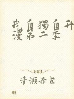 我自独自升级动漫第二季