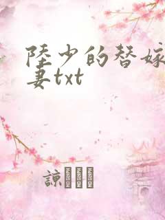 陆少的替嫁小娇妻txt