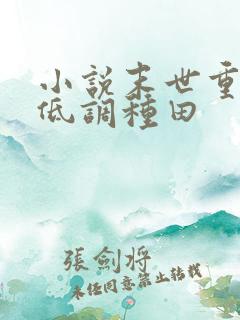 小说末世重生之低调种田