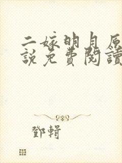 二嫁明月原著小说免费阅读全文