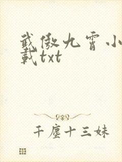 武傲九霄小说下载txt