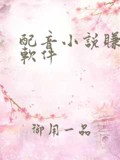 配音小说赚钱的软件