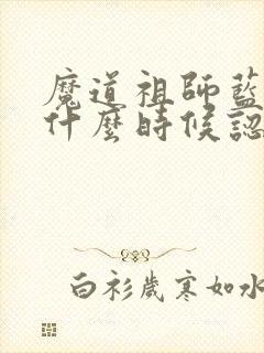 魔道祖师蓝忘机什么时候认出魏婴