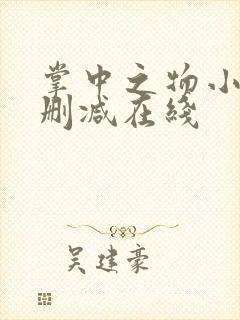 掌中之物小说无删减在线