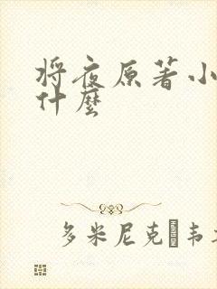将夜原著小说叫什么