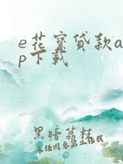 e花宝贷款app下载