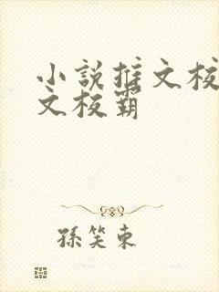 小说推文校园甜文校霸