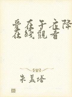 爱在午夜降临前在线观看