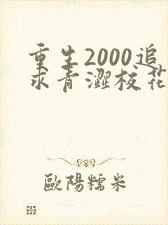 重生2000追求青涩校花同桌开始最新更新章节