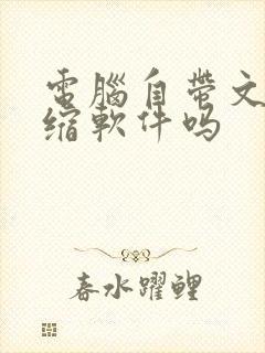 电脑自带文件压缩软件吗