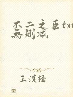 不二之臣txt无删减