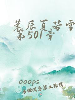 叶辰夏若雪孙怡 第501章