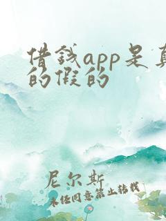 借钱app是真的假的