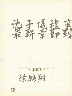 沈千仪程宁小说最新章节列表