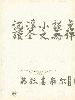 沉浮小说免费阅读全文无弹窗