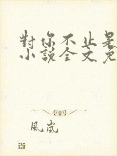 对你不止是喜欢小说全文免费阅读