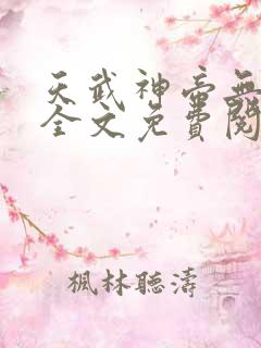 天武神帝无弹窗全文免费阅读