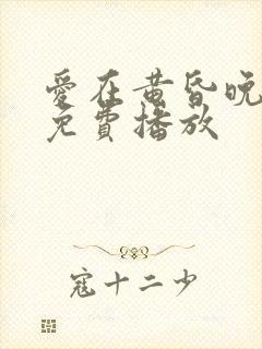 爱在黄昏晚风时免费播放