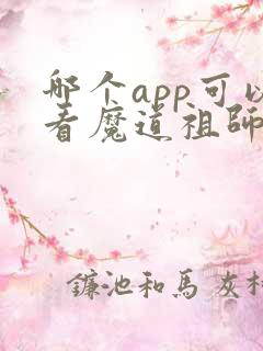 哪个app可以看魔道祖师小说